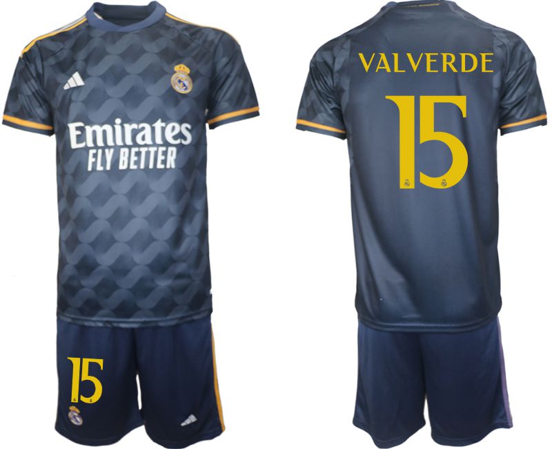 Men 2023-2024 Club Real Madrid away blue #15 Soccer Jersey->customized soccer jersey->Custom Jersey